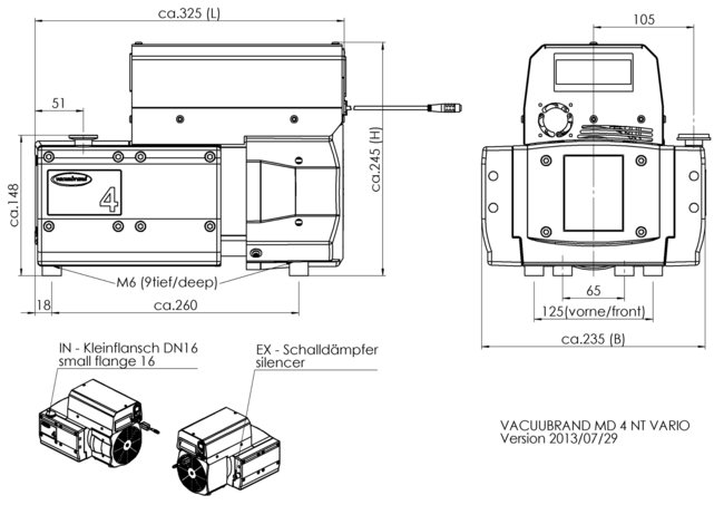 MD 4 NT VARIO - 尺寸规格表