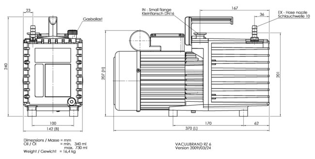 <strong><strong><strong><strong><strong>RZ 6 +FO +VS 16 +VACUU·VIEW extended</strong></strong></strong></strong></strong> - 尺寸规格表